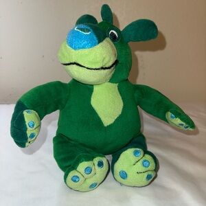Adorable Boz Green Plush Toy with Blue Accents